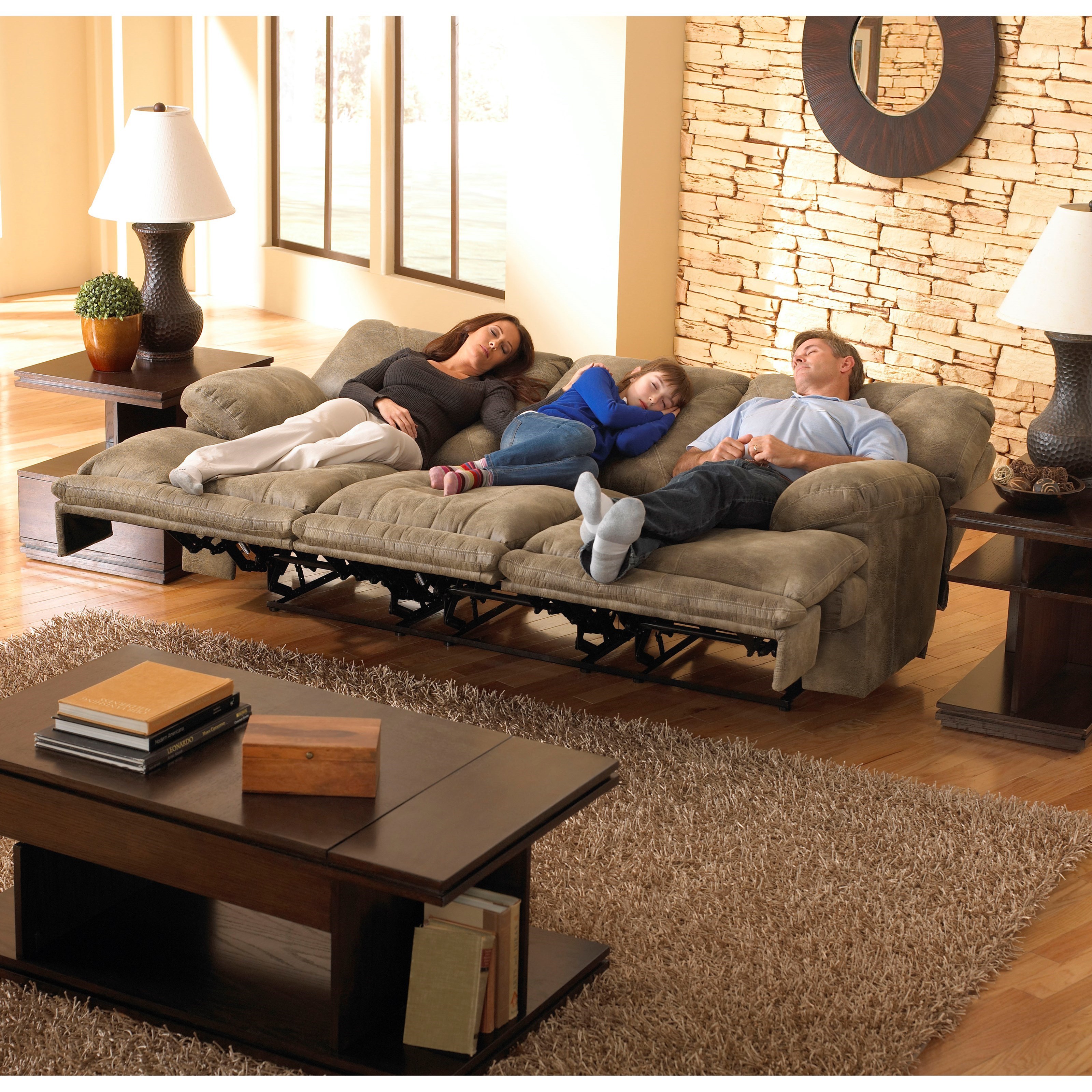 Catnapper voyager lay flat reclining sofa outlet
